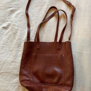 Portland Leather - Crossbody Tote Bag- Nutmeg